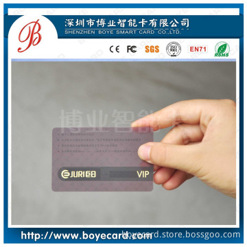 Transparent Card for VIP